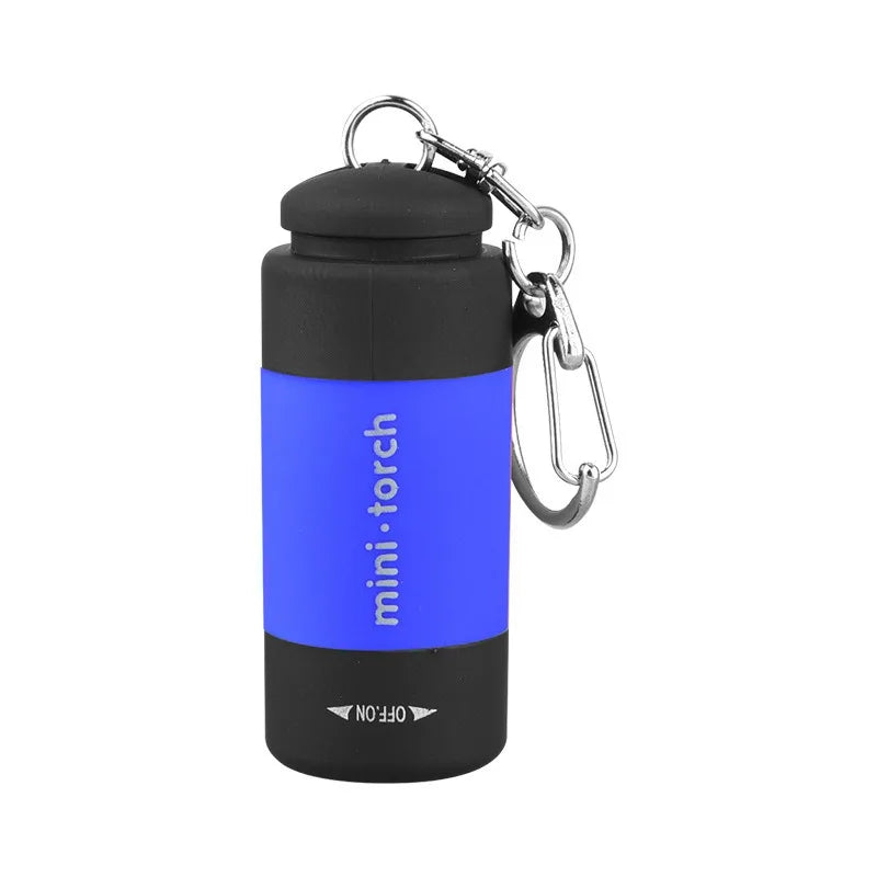 USB Rechargeable LED Multifunctional Strong Light Pocket Keychain Flashlight Waterproof Outdoor Hiking Camping Mini Flashlig…