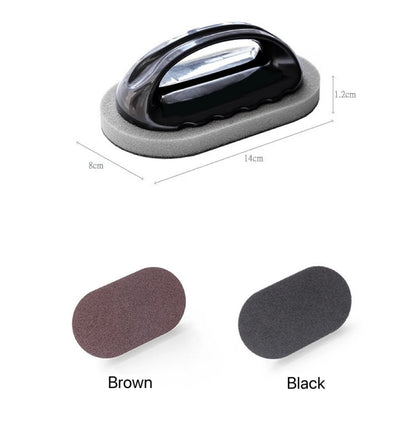 1 Pcs Sponge Brush With Handle Magic Power For Cleaning Pots And Bowls Dirt Removal And Rust removal Brush - image 3