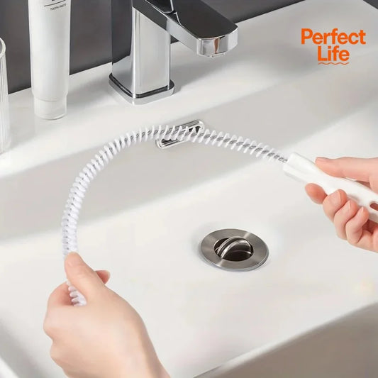 1Pcs Pipe Dredging Brush Flexible Bathroom Hair Sewer Sink Cleaning Brush Bendable for Home Kitchen Sink Bathroom Hair Sewer