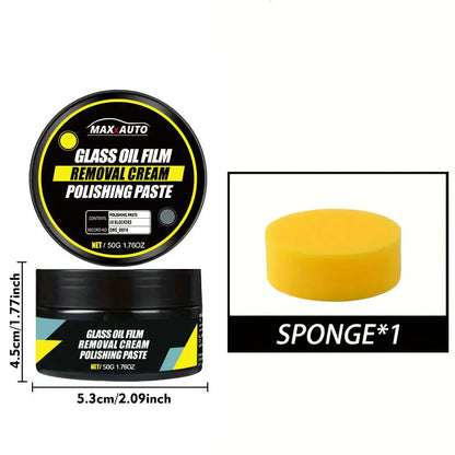 Car Glass Polish Coating Kit for Windshield Oil Film Removal Paste Car Glass Water Repellent Anti Rain Hydrophobic Cleaning…
