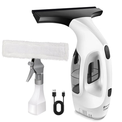 Cordless Window Vac with 2000pa, Efficiently Streak-Free Cleaning, Running Time: 50-60 Min, 3.8V Electric Window Vacuum Clea…
