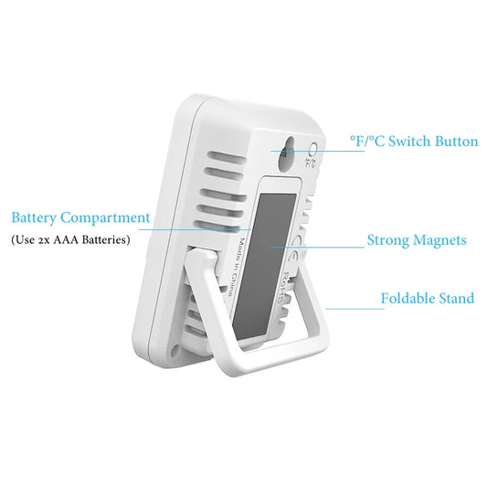 Indoor Digital Temperature Humidity Meter With Stand Magnet Portable House Office Temperature Monitor Thermometer Hygrometer…