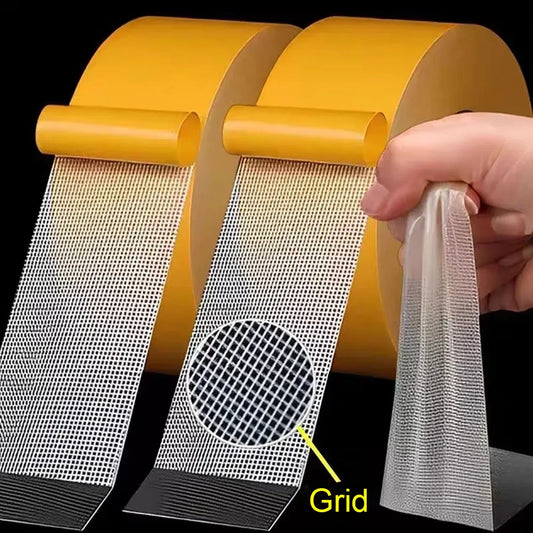 Super Thin Strong Fixation Double Sided Adhesive Tape Heavy Duty Translucent Mesh Waterproof Traceless Powerful Grid Carpet…