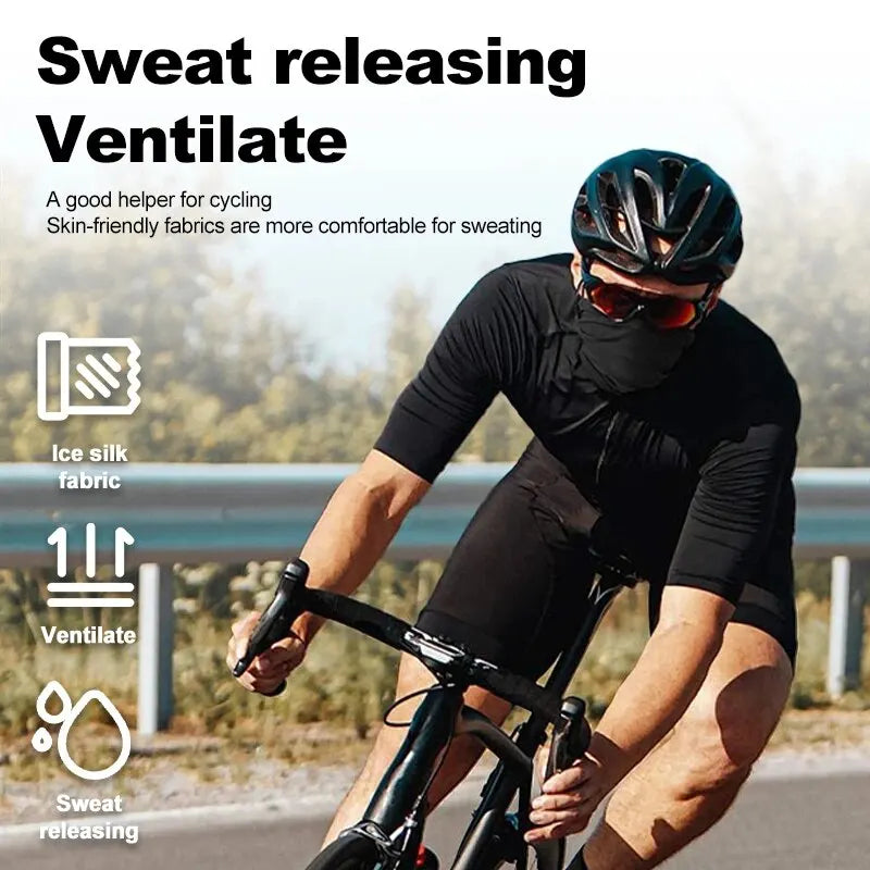 Cycling Face Mask Absorb Sweat Breathable Fishing Training Sport UV Face Scarf Neck Gaiter Summer Face Bandana - image 4