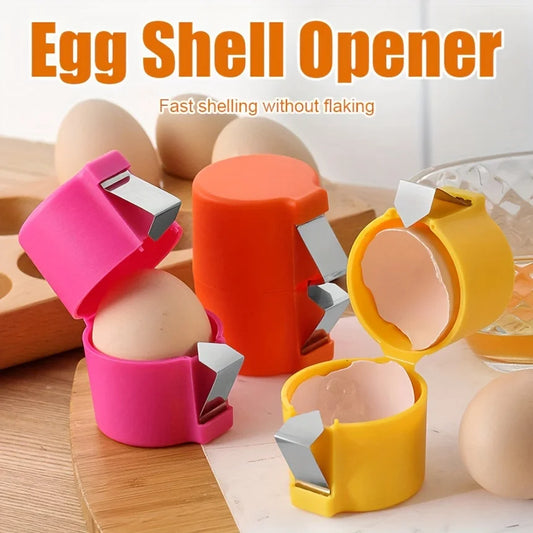 3pcs/1pc Stainless Steel Eggshell Separator - Quick Peel & Yolk Splitter, Durable Kitchen Baking Essential with Easy-Grip -…