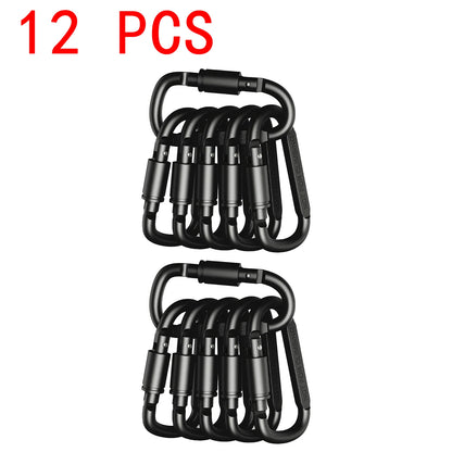 4-6PCS Carabiner Set For Key Camping Survival EDC Outdoor Keychain Clip Alloy Aluminum Tactical Caribiner Hook Karabiners -…