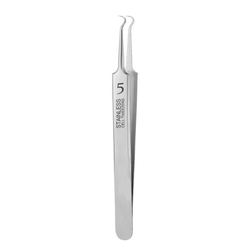German Ultra-fine No. 5 Cell Pimples Blackhead Clip Tweezers Beauty Salon Special Scraping & Closing Artifact Acne Needle To…