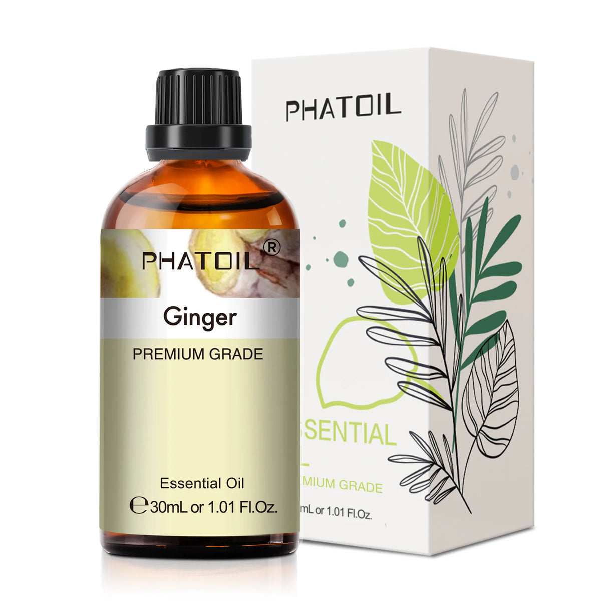 PHATOIL 1PCS Aromatherapy Essential Oil 30ml Lemon Eucalyptus Lavender Bergamot Jasmine Juniper Rose Vanilla Aroma Essential…