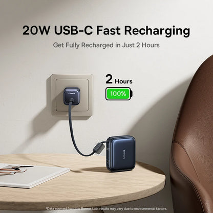 Baseus 45W Mini Power Bank 10000mAh Built-In USB-C Cable Pocket-Sized Smaller Fast Charging Portable For iPhone 17 Samsung S…