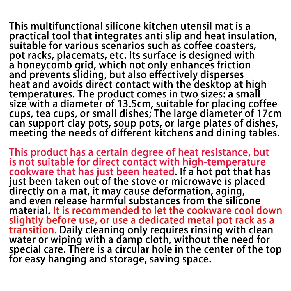 Table mat tool multifunctional kitchen silicone tableware mat, round anti slip coffee cup coaster, pot holder - image 6