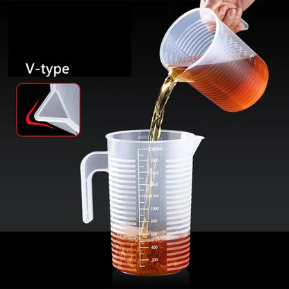 100-5000ml Thickened Plastic Measuring Cup with Scale Food Grade Measuring Cup Experimental Measuring Cup Beaker Plastic Cup…