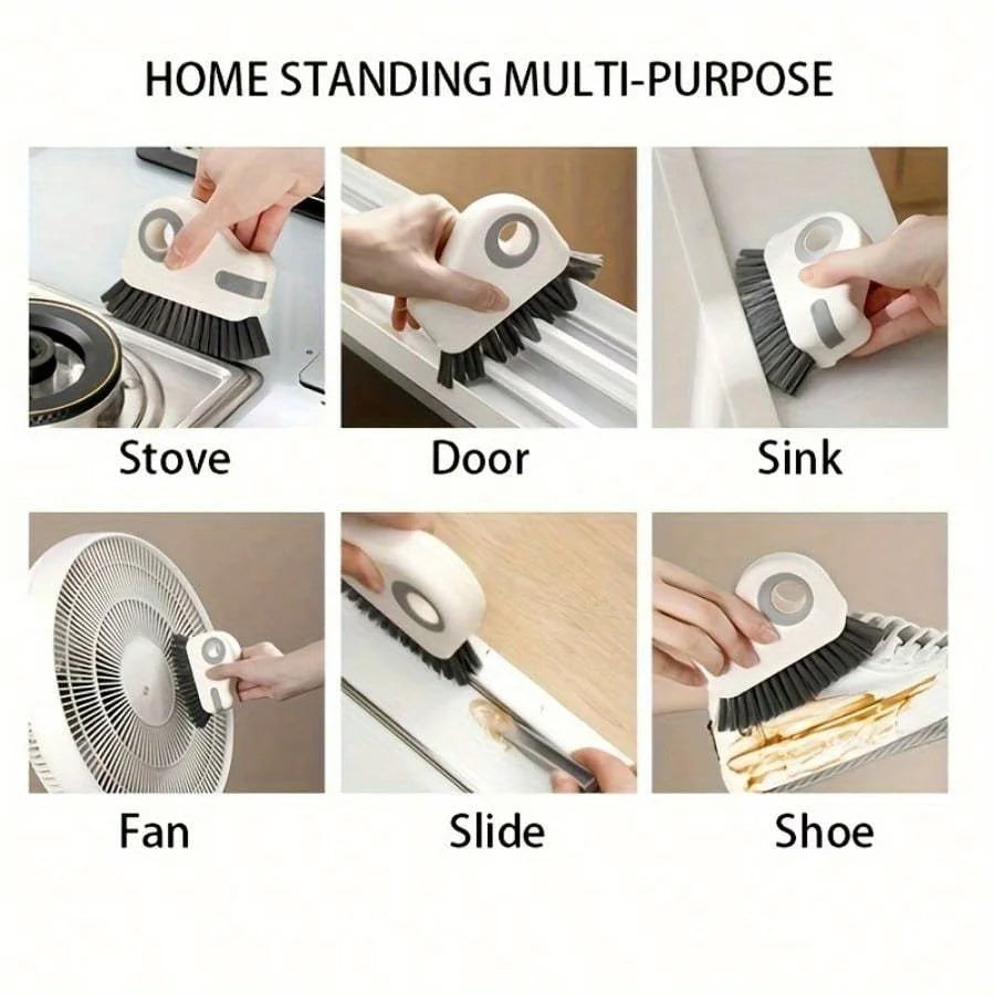 2-in-1 Detachable Window Track Cleaning Brush - Easy-Grip, Efficient Glass Corner & Sill Cleaning Tool for Doors & Windows -…