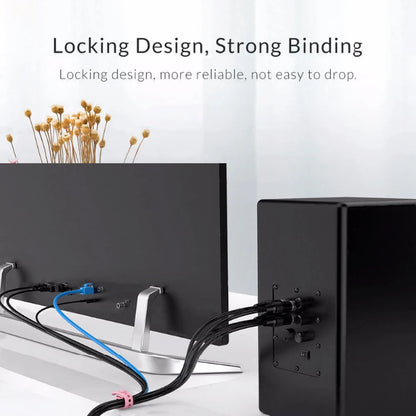 20/12/4PCS Cable Ties Cord Organizer Management Silicone Wire Holder Straps Zip Clips Reusable Tie Wraps Keeperwinder Rubber…