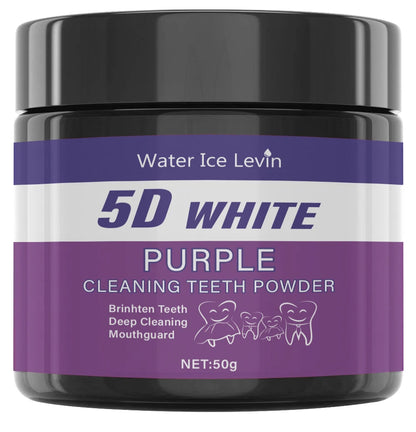Purple Tooth Cleaning Powder - Sulfate-Free, Deep Cleaning and Polishing, Whitens Teeth in 5 Days, Portable for Daily Use an…