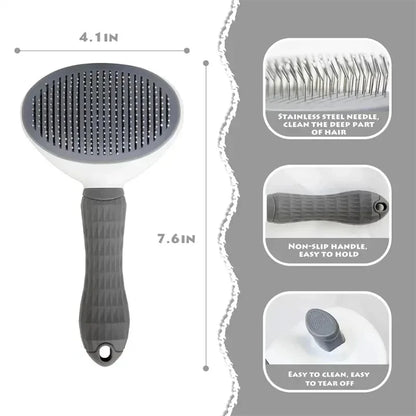 Pet Dog Brush Cat Comb Self Cleaning Pet Hair Remover Brush For Dogs Cats Grooming Tools Pets Dematting Comb Dogs Accessorie…