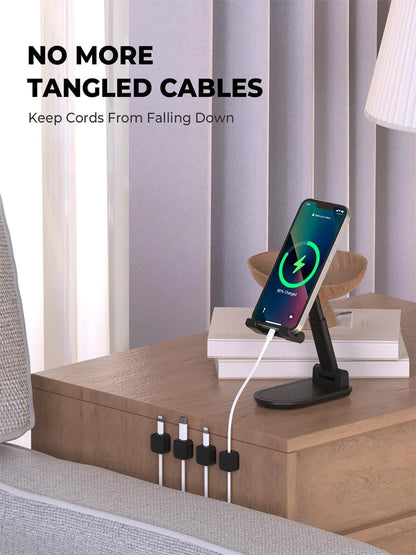 iLMH Non-magnetic Strong ​Cable Clips Adjustable Cord Holder, Adhesive Under Desk Mgmt Organizer, Home Office Car Wall Deskt…