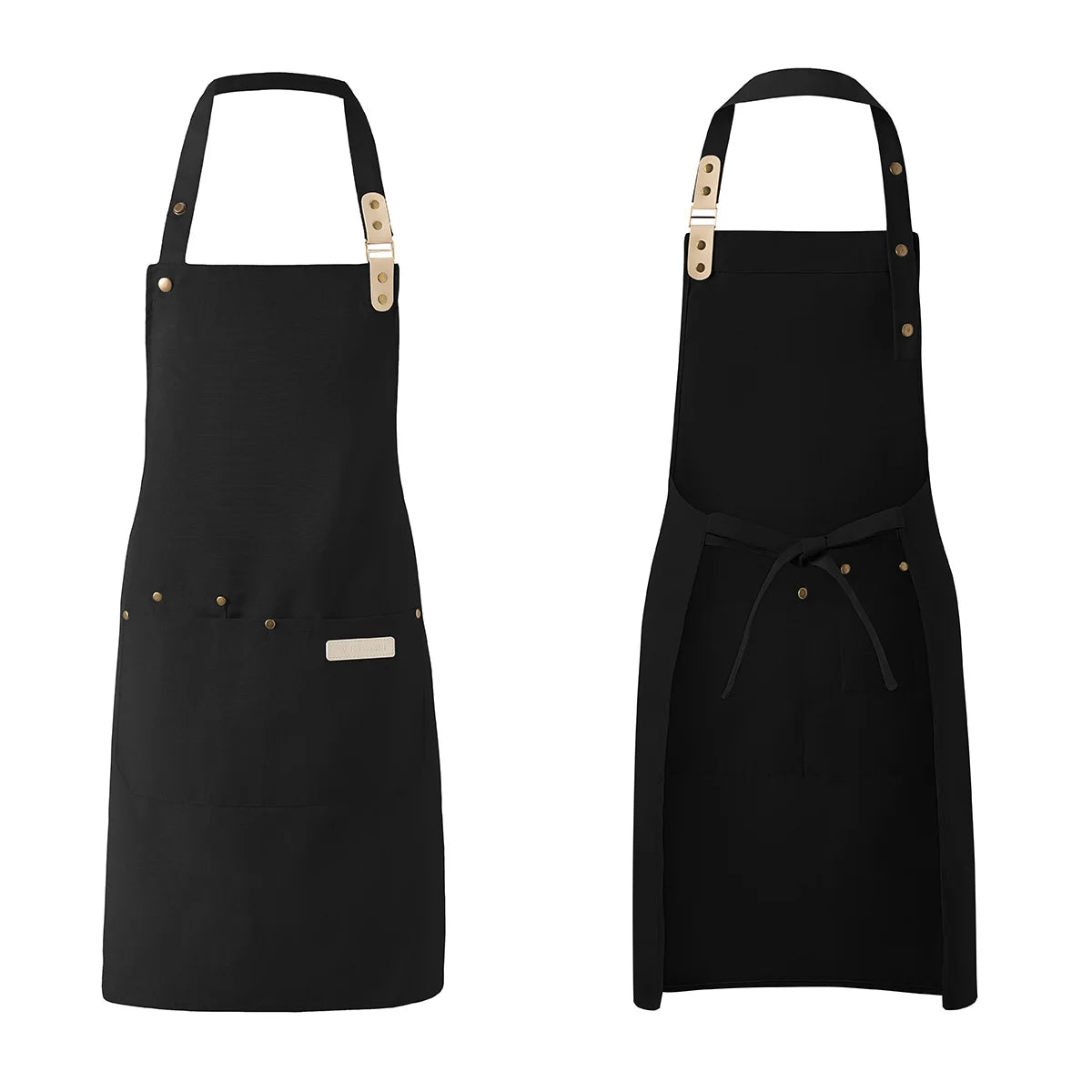1 Piece Chef Apron Unisex Waterproof Canvas Durable for Restaurant Hotel Baking Beauty Salon Nail Art Kitchen Cooking - imag…
