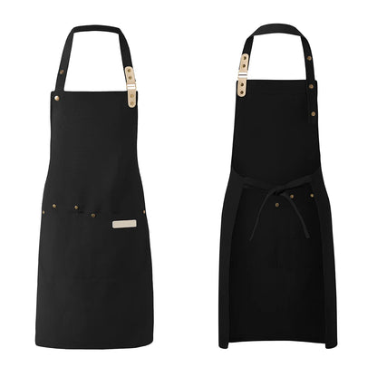 1 Piece Chef Apron Unisex Waterproof Canvas Durable for Restaurant Hotel Baking Beauty Salon Nail Art Kitchen Cooking - imag…