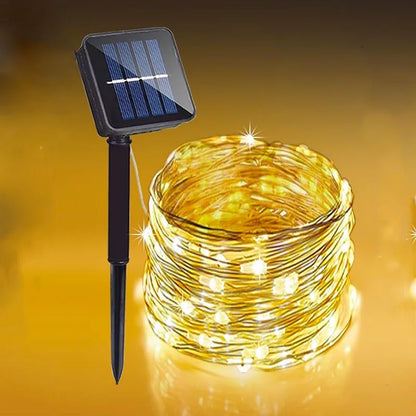 Fairy Lights Solar Garden Lights String Lights with 8 Modes Waterproof Wire Lights for Patio Yard Trees Christmas Party - im…