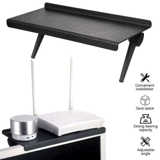 1PC Hot Selling Computer and TV Screen Storage Rack Wireless Router Set-top Box Rack No Perforated Storage Bracket Divine To…