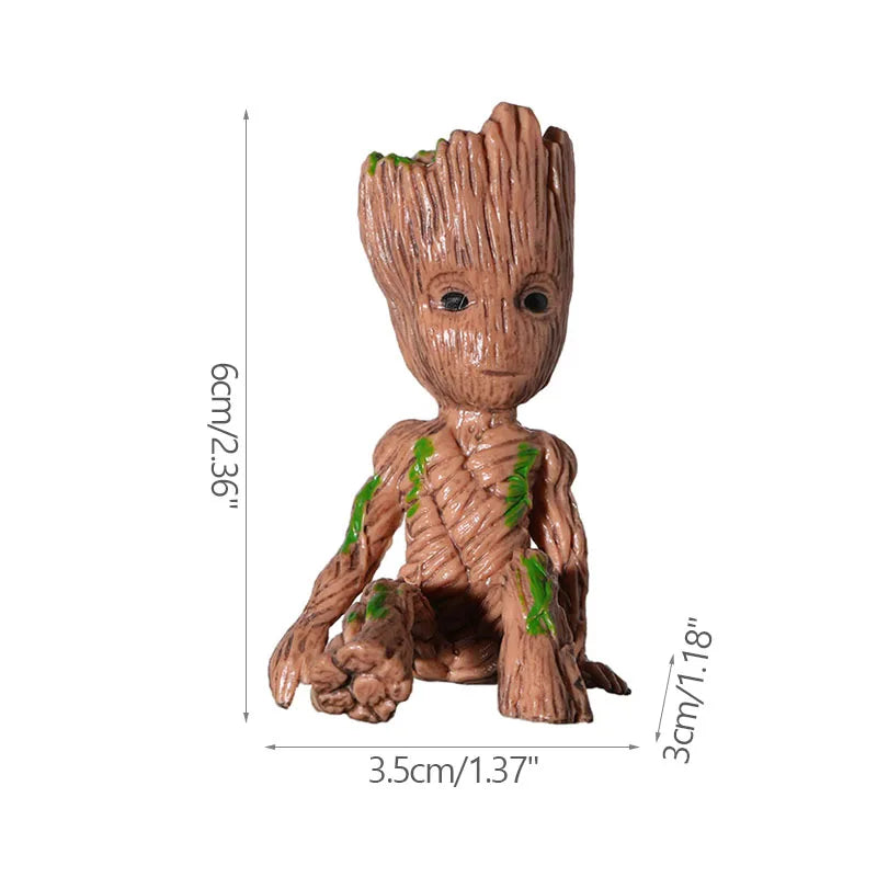 Home Decoration Crafts Miniature Model Office Desktop Display Cartoon Groot Figurines Handicrafts Decor Tree Man Ornament 5C…