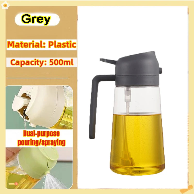 200/300/500ml Oil Spray Bottle BBQ Cooking Olive Oil Sprayer Plastic Baking Oil Spray Empty Bottle Vinegar Bottle Or Oil bru…