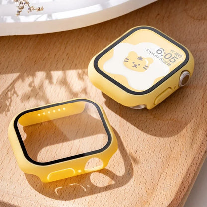 Tempered Glass+Cover For Apple watch Case 45mm 41mm 44mm 40mm 42mm Screen Protector Apple Watch Accessories serie 9 4 5 6 SE…