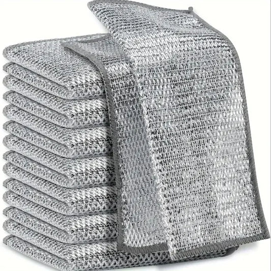 80/1pcs Magic Cleaning Cloth Thickened Double -sided Metal Steel Wire Rags Kitchen Dish Pot Washdishing Cloths Towel Clean T…