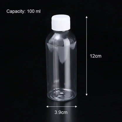 1/10Pcs Refillable Bottles 10ml 20ml 30ml 50ml 80ml 100ml Plastic PET Clear Empty Seal Bottles Sample Containers with Screw…