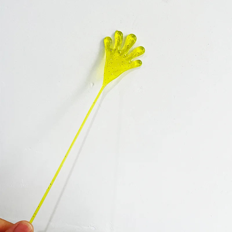 5-20 Pcs Funny Glitter Sticky Hands toy Palm Elastic Sticky Squishy Slap Palm Toy Novelty Gift Party Favors supplies - image…