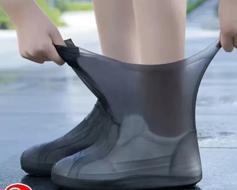 1 Pair Latex Waterproof Shoe Covers Lip-Resistant Rubber Rain Boot Rain Gear Overshoes Accessories for Outdoor Rainy Day - i…