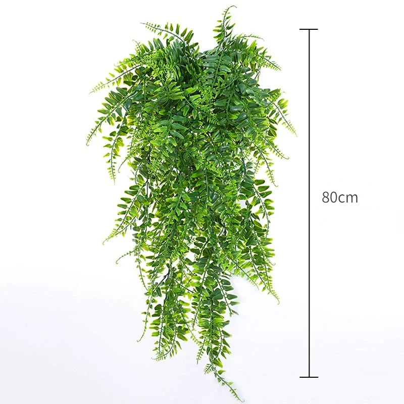 90cm Artificial Plant Vine Home Decoration Hanging Plastic Leaf Grass Garland Outdoor Wedding Party Decorations Fake Rattan…