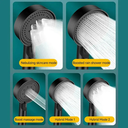 5 Modes Pressure Boost Shower Head Multifunction Adjustable Large Water Shower Nozzle Massage Bathroom Accessory - image 3