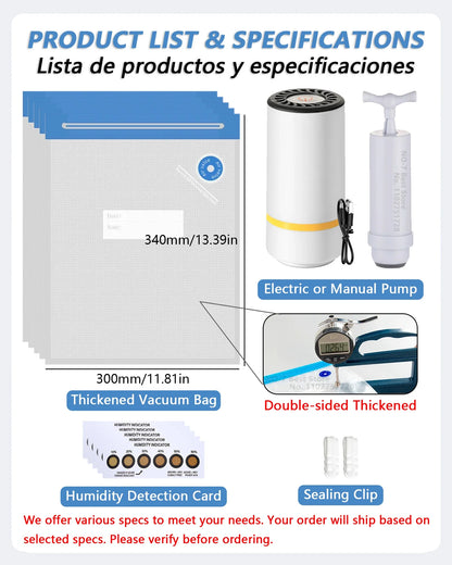 3D Printer Filament Vacuum Bag with USB Rechargeable Electric Air Pump, Vacuum Sealing for PLA ABS PETG Filament Storage - i…