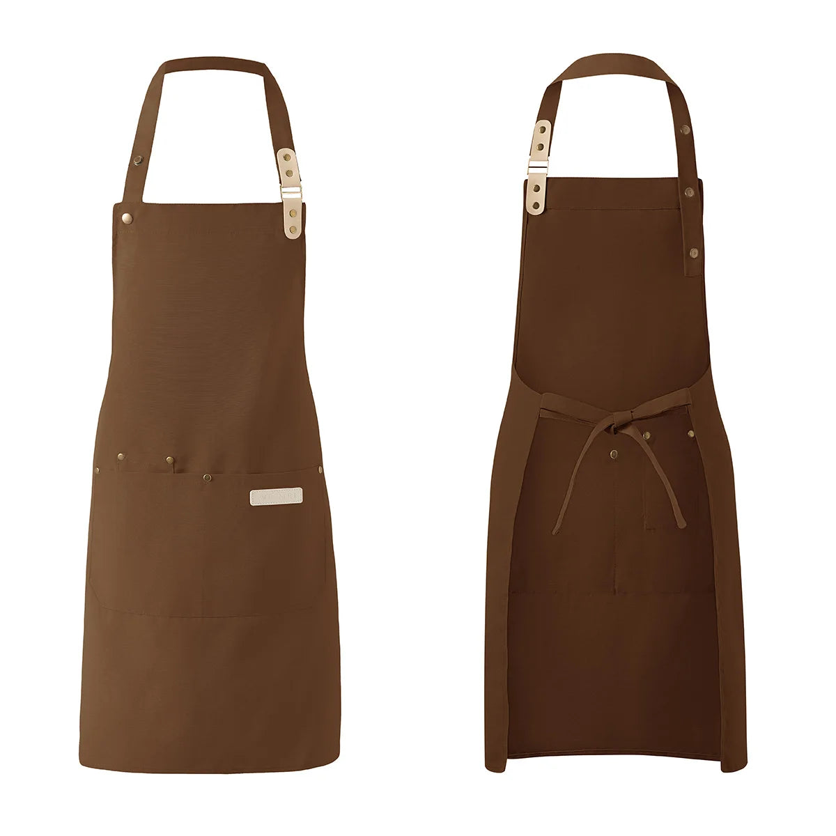 1 Piece Chef Apron Unisex Waterproof Canvas Durable for Restaurant Hotel Baking Beauty Salon Nail Art Kitchen Cooking - imag…