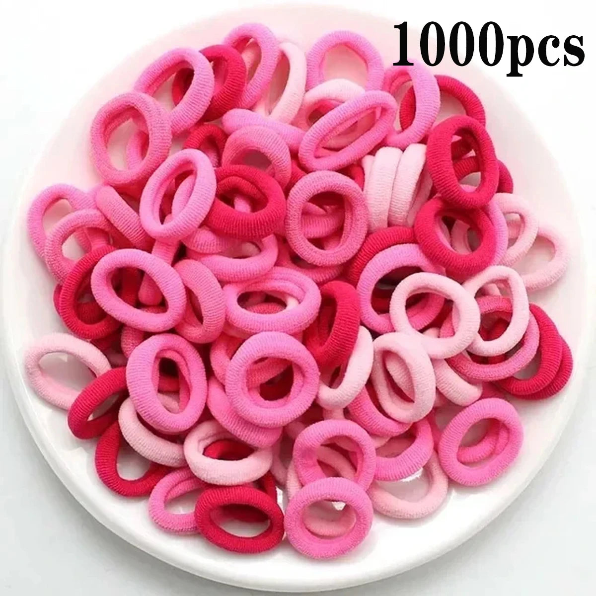 200-1000pcs Women Girls Colorful Nylon Elastic Hair Bands Ponytail Hold Small Hair Tie Rubber Bands Scrunchie Hair Accessori…