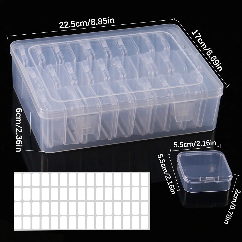 DIY Diamond Painting Embroidery Storage Box, Nail Art Jewelry Rhinestone Mosaic Storage Container, Multifunctional Storage B…
