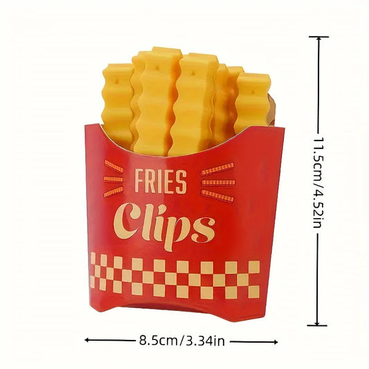 12PCS French Fry Shaped Sealing Clip - For Snack Sealing, Food Clips, Plastic Bag Seasoning Sealing Strips - image 2