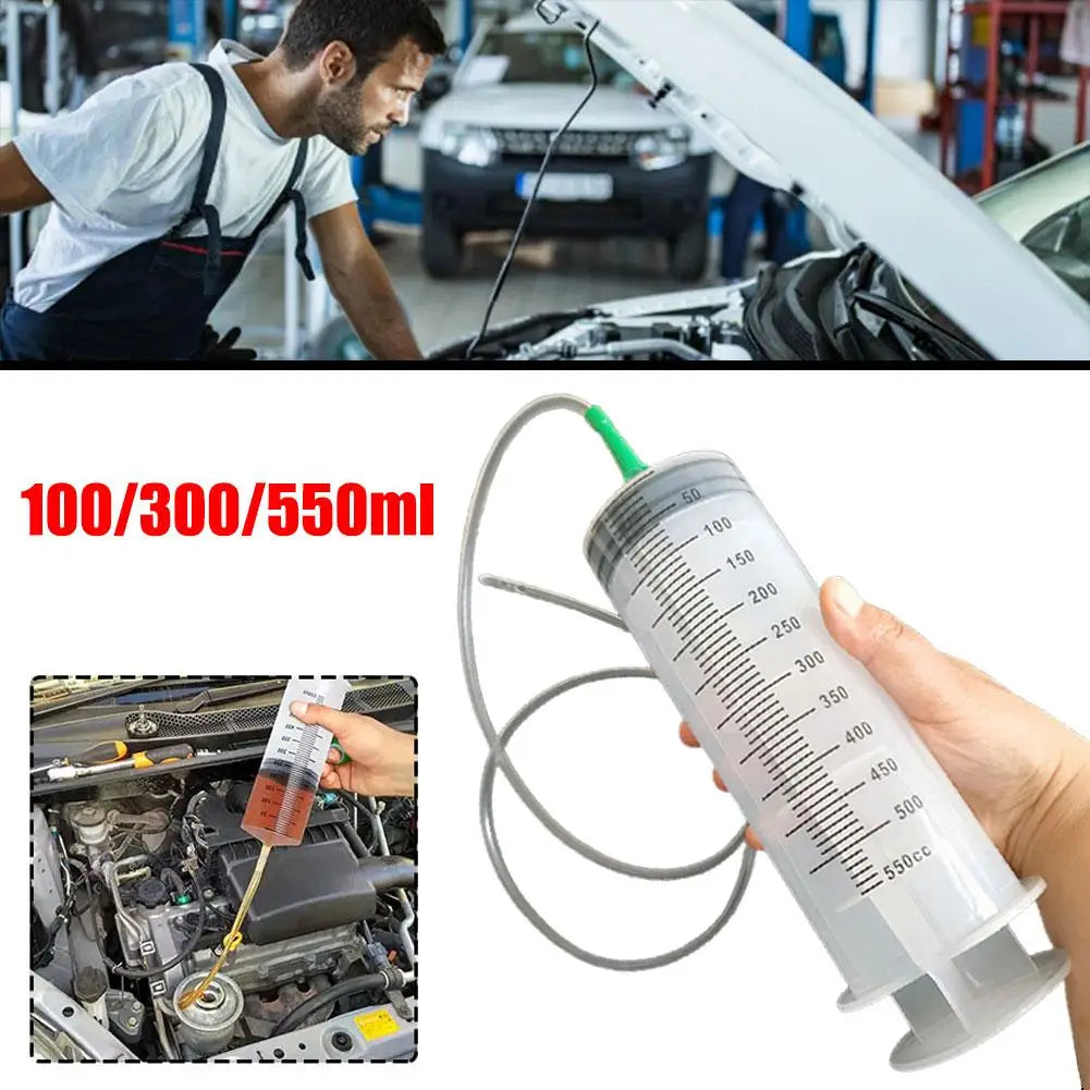 100/300/550ml Large Capacity Syringes Oil Pump With 1m Hose Pet Feeding Measuring Pump Hydroponics Nutrient Big Syringe - im…