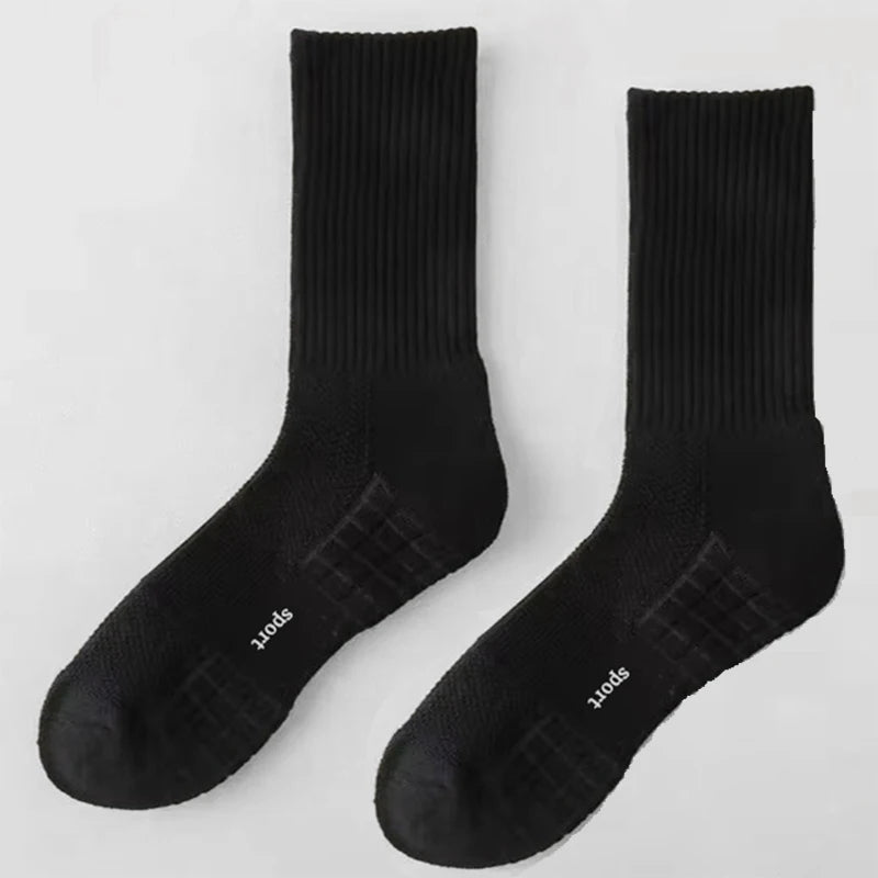 Men's Thick Bottom Sweat Absorbing and Breathable Sports Socks with Bottom Cushion for Running Professional Sports Men's Soc…