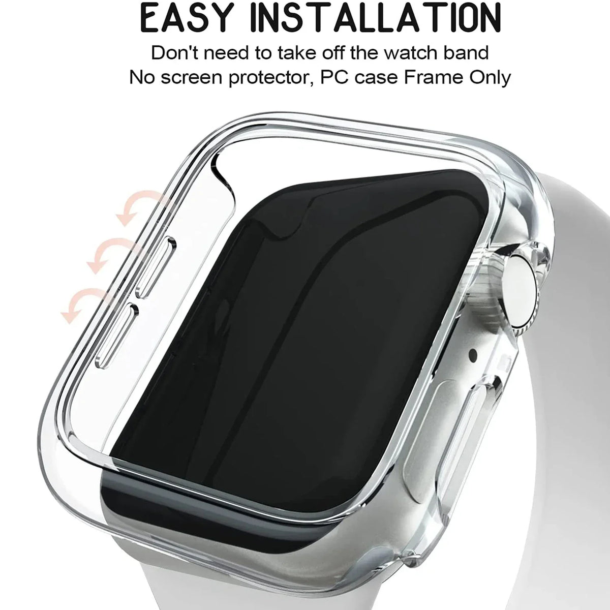 Cover for Apple Watch Case 45mm 41mm 44mm 40mm 42mm 38mm 46 49 mm Accessories PC Protector bumper iWatch Series 8 7 SE 6 5 4…