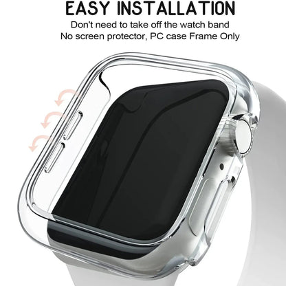 Cover for Apple Watch Case 45mm 41mm 44mm 40mm 42mm 38mm 46 49 mm Accessories PC Protector bumper iWatch Series 8 7 SE 6 5 4…