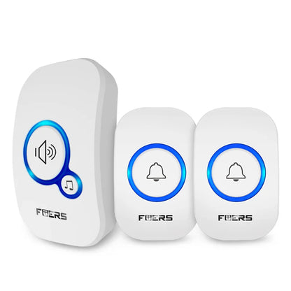 Fuers Wireless Doorbell Waterproof Welcome Chime Home Door Bell Intelligent 32 Songs Smart Alarm With Battery For Store Hote…