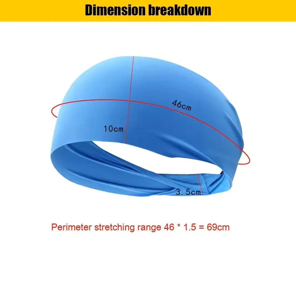 Elastic Sports Headbands Sweat Absorption Headdress Quick Dry Workout Headband Anti-slip Breathable Sweatbands for Yoga Runn…