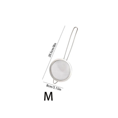 3pcs Stainless Steel Fine Mesh Strainer With Sturdy Handle And Hook, Colander Sifter For Juice Soy Milk, Kitchen Tools - ima…