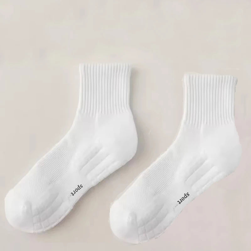 Men's Thick Bottom Sweat Absorbing and Breathable Sports Socks with Bottom Cushion for Running Professional Sports Men's Soc…