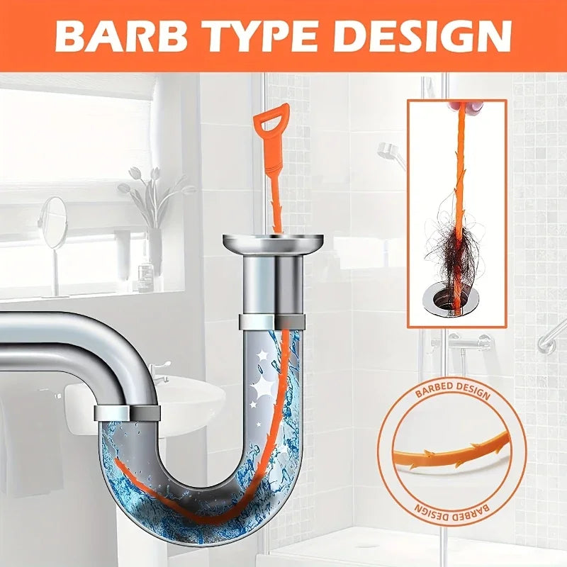 10/5/3PCS Drainage Blockage Remover Shower Clean The Sink Snake Bathroom Accessories Hair Blockage Garbage Sewer Dredging To…