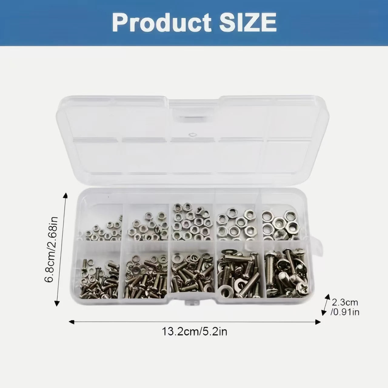 Hex Nuts and Bolt Set - 320 pieces/120 pieces, durable M2 - M5 metric size, universal hardware kit for DIY projects and repa…