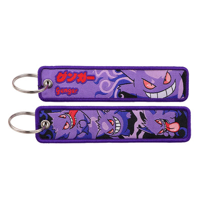 Japanese Anime Elf Monsters Keychain for Cars Backpack Key Holders Embroidery Keyrings Key Tag Jet Tag Accessories Gifts 1pc…