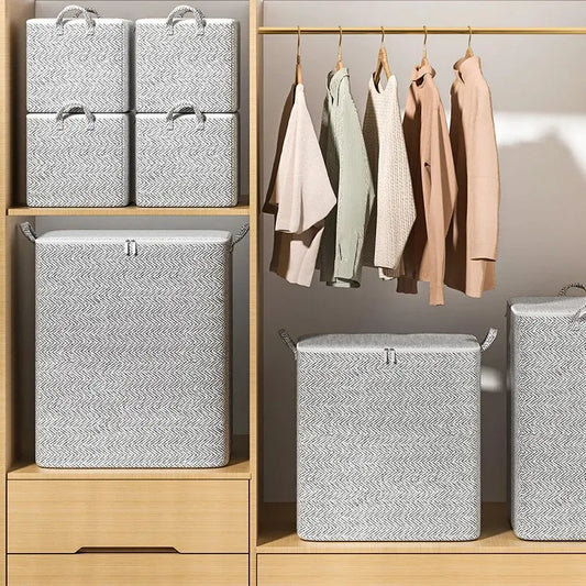 1pc Household Large Capacity Storage Bag Non-woven Material, Closet Wardrobe Organizer Can Be Used For Quilt Clothing, Toys…